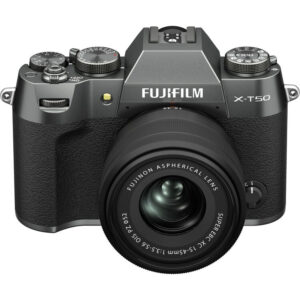 FUJIFILM X-T50 Mirrorless Camera with XC 15-45mm f/3.5-5.6 Lens (Charcoal Silver)