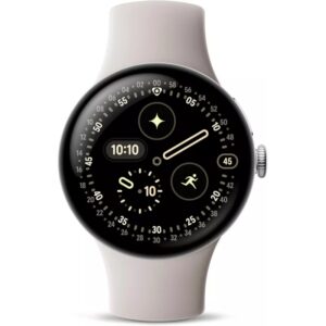 Google Pixel Watch 4 45mm Wi-Fi (Polished Silver + Porcelain Band)