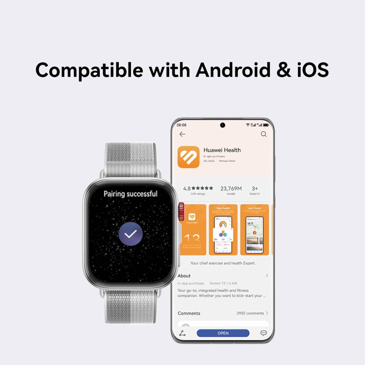 Huawei Watch Fit 4 (Black Fluoroelastomer) - Image 3