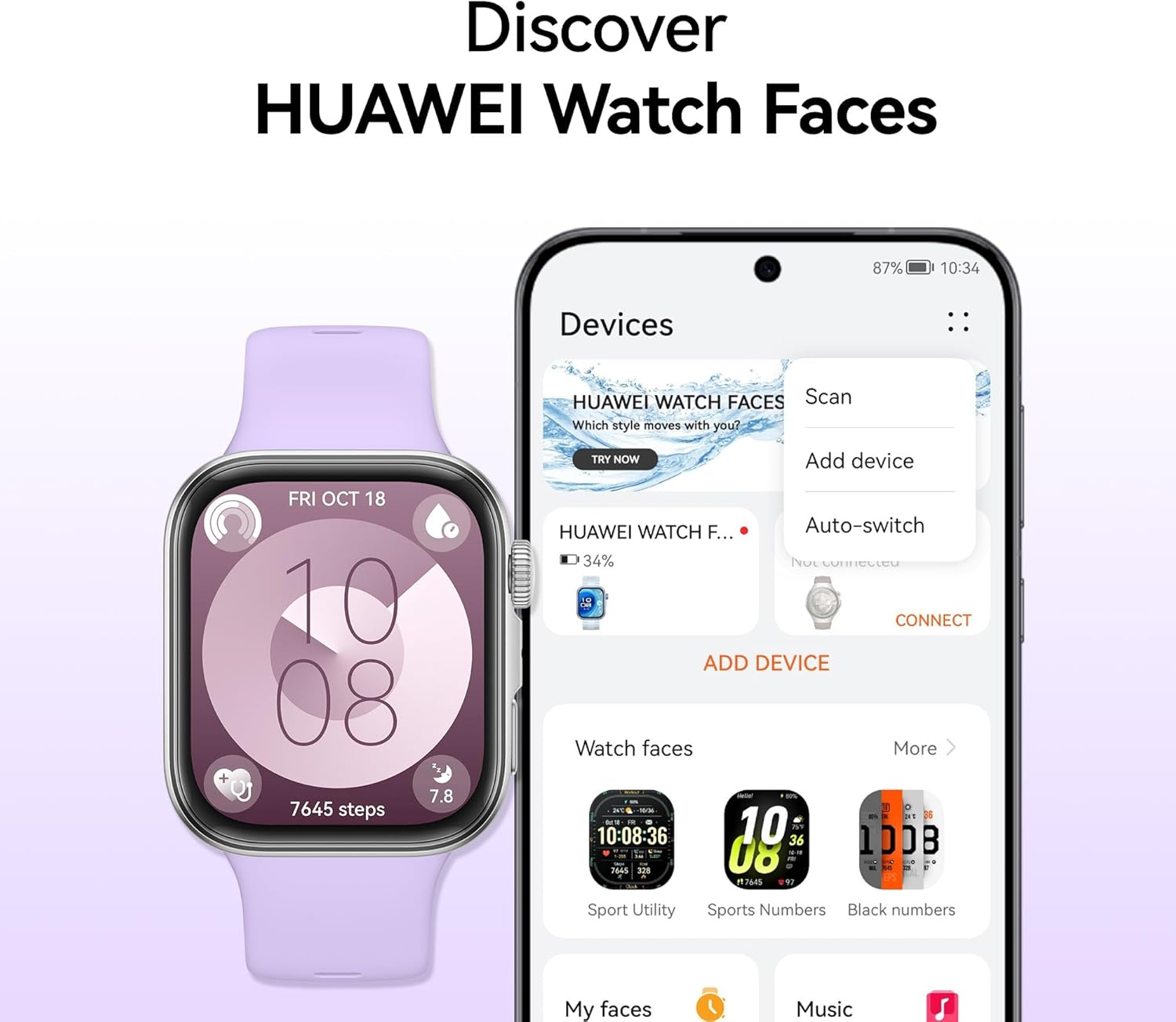 Huawei Watch Fit 4 (Black Fluoroelastomer) - Image 4