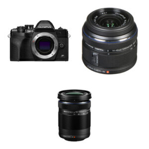 Olympus OM-D E-M10 Mark IV Mirrorless Camera with 14-42mm EZ & 40-150mm Lenses Kit (Black)