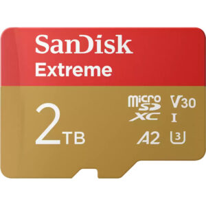 SanDisk 2TB Extreme UHS-I microSDXC Memory Card (SDSQXCD-2T00)