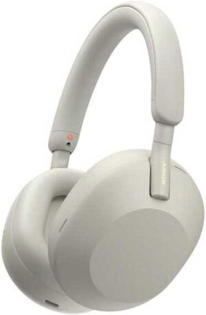 Sony WH-1000XM5 Noise-Canceling Wireless Over-Ear Headphones (Silver)