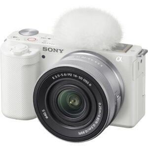 Sony ZV-E10 Mirrorless Camera with 16-50mm f/3.5-5.6 II Lens (White)
