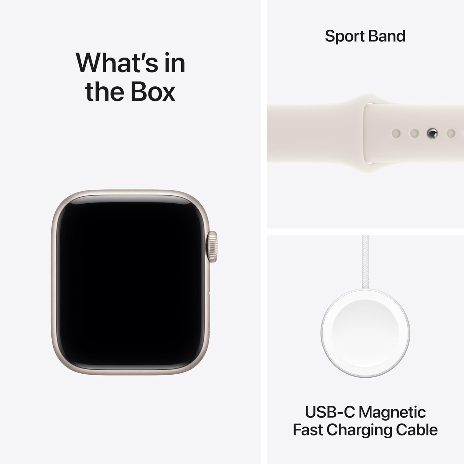Apple Watch SE 3 44mm (GPS) MEHJ4 (Starlight Aluminium, M/L) - Image 4
