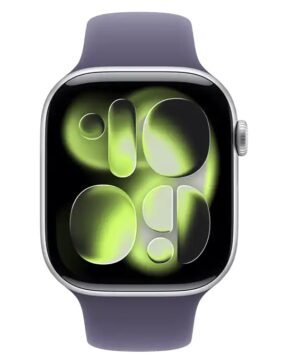 Apple Watch Series 11 46mm (GPS) MEV94 (Silver Aluminium Purple Fog Sport Band - S/M)