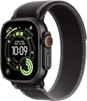 Apple Watch Ultra 3 49mm (GPS+Cellular) (Black Titanium Case with Black Charcoal Trail Loop - M/L)