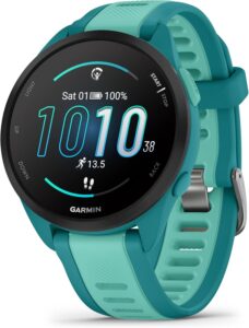 Garmin Forerunner 165 Music GPS Running Watch (Aqua, 010-02863-B2)