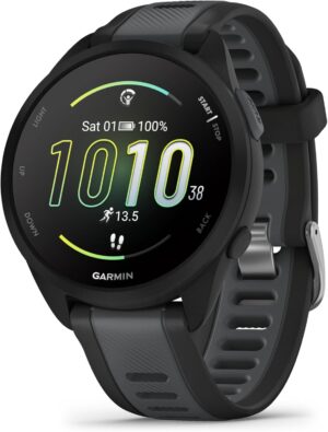 Garmin Forerunner 165 Music GPS Running Watch (Black, 010-02863-B0)