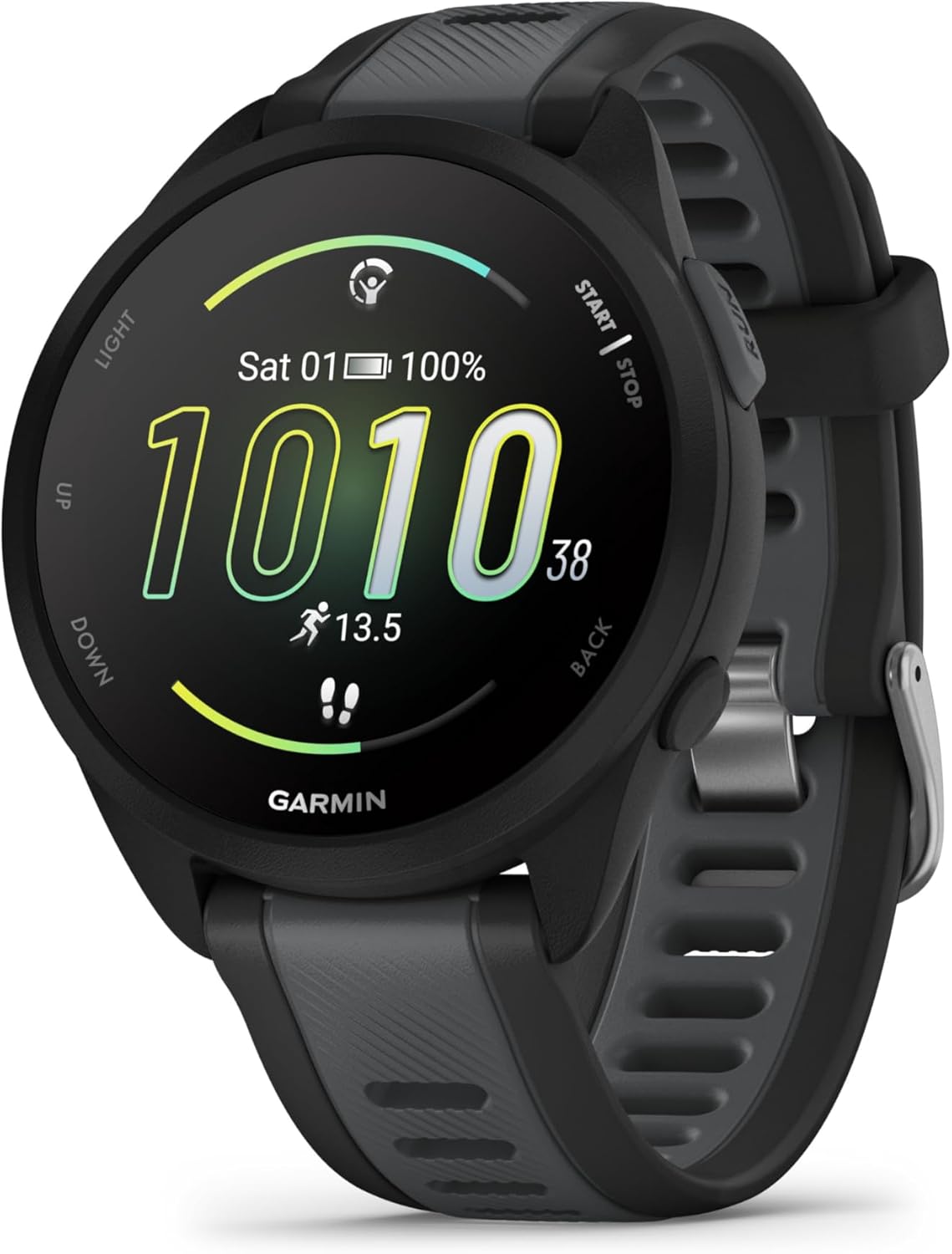 Garmin Forerunner 165 Music GPS Running Watch (Black, 010-02863-B0)