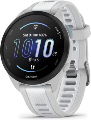 Garmin Forerunner 165 Music GPS Running Watch (Whitestone, 010-02863-B1)