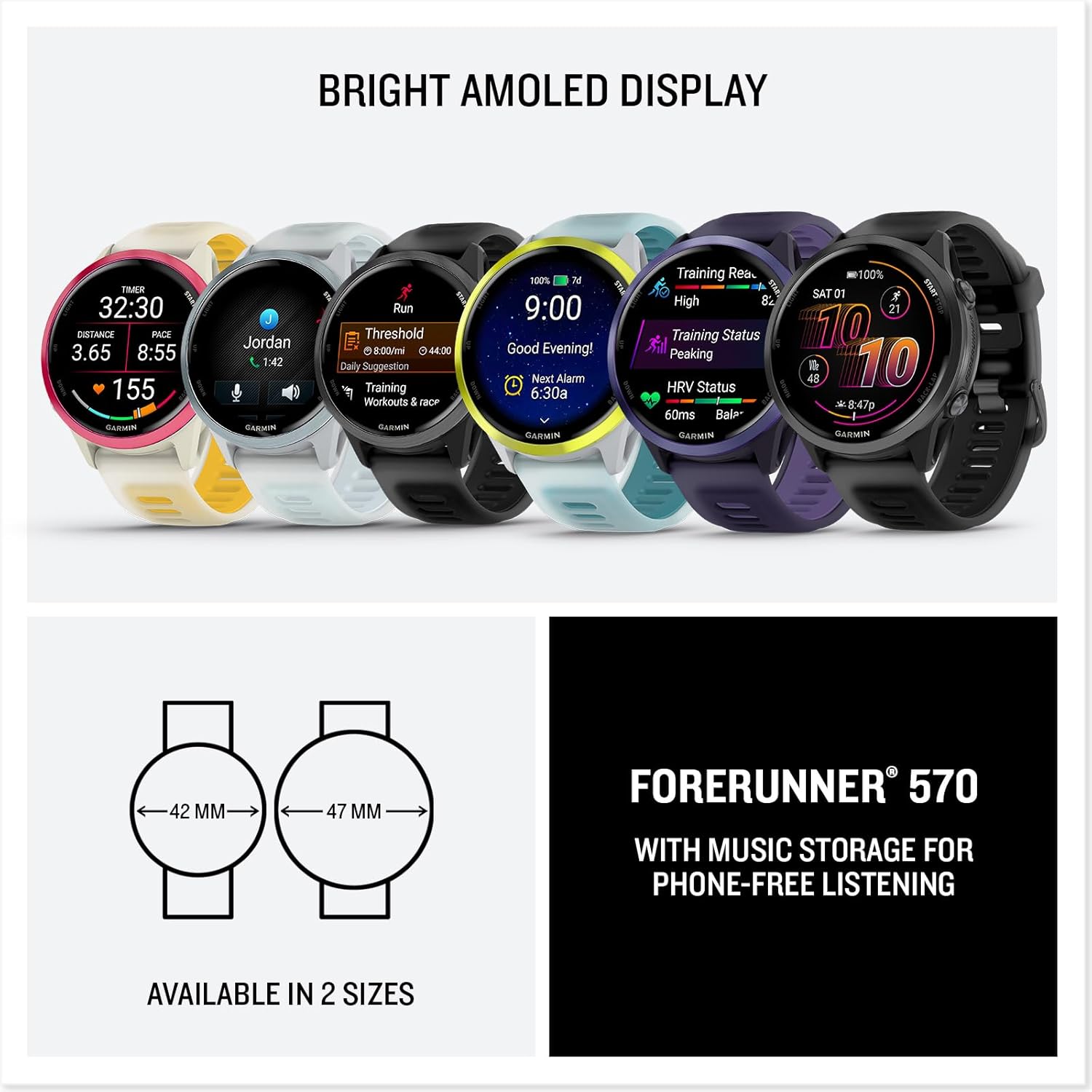 Garmin Forerunner 570 (GPS) Running Watch 42mm (Raspberry) - Image 4