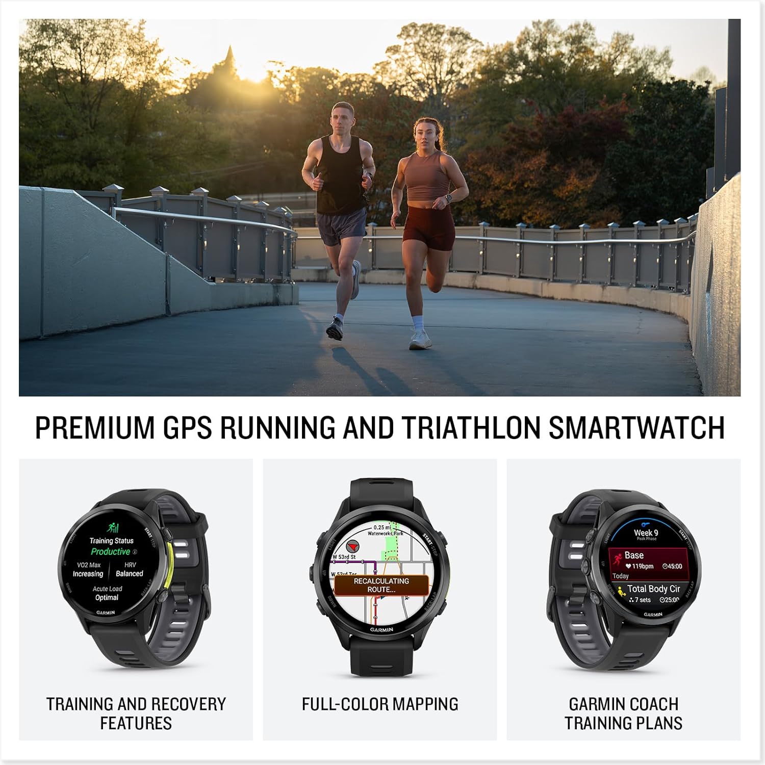 Garmin Forerunner 970 Smart Watch (Black Carbon Grey DLC Titanium) - Image 2