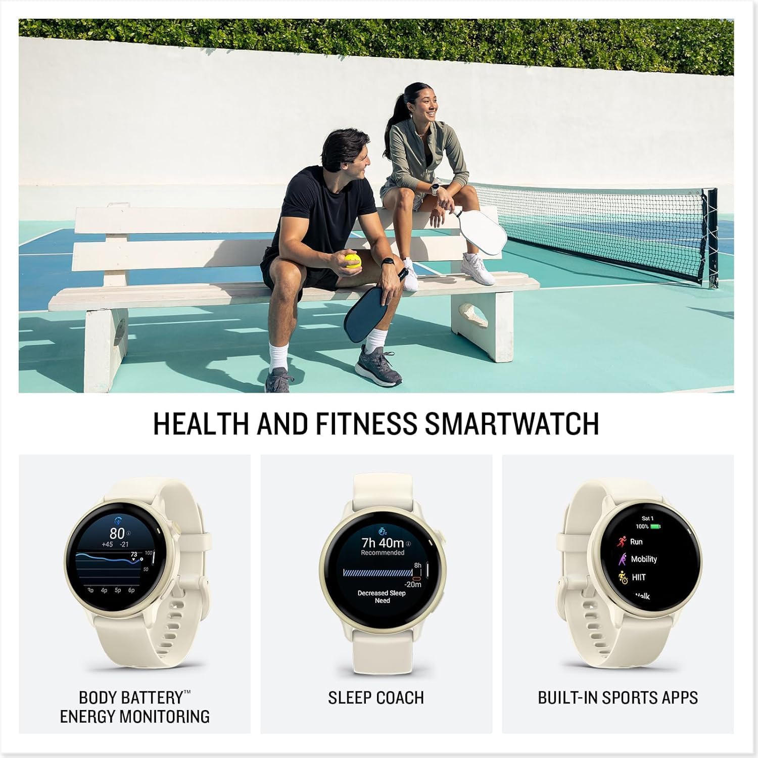 Garmin Vivoactive 6 (Lunar Gold, 010-02985-41) - Image 2