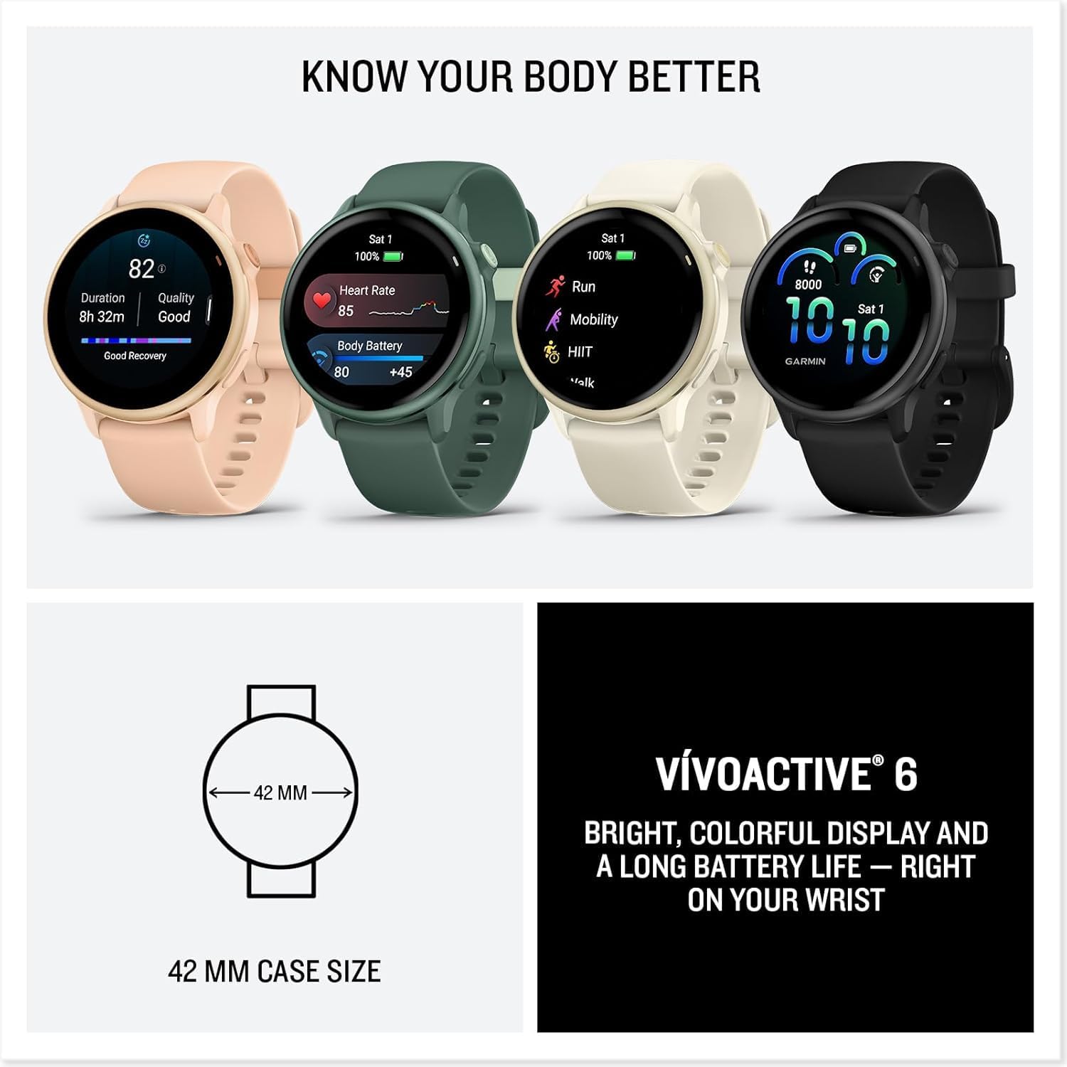 Garmin Vivoactive 6 (Lunar Gold, 010-02985-41) - Image 3