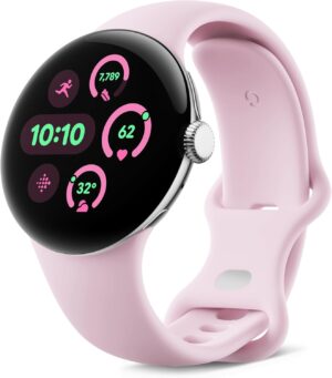 Google Pixel Watch 3 41mm LTE (Polished Silver + Rose Quartz)