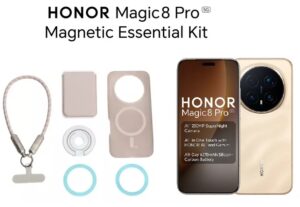 HONOR Magic 8 Pro (Global Version) BKQ-N49) 1TB 16GB (Sunrise Gold) with Magnetic Essentials Kit