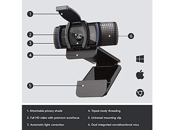 Logitech C920 Pro HD Webcam (Black, 960-000998) - Image 4