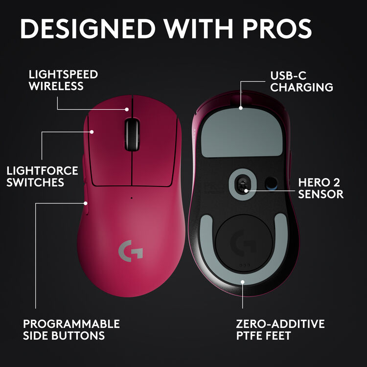 Logitech G PRO X Superlight 2 Wireless Gaming Mouse DEX (Pink) - Image 4