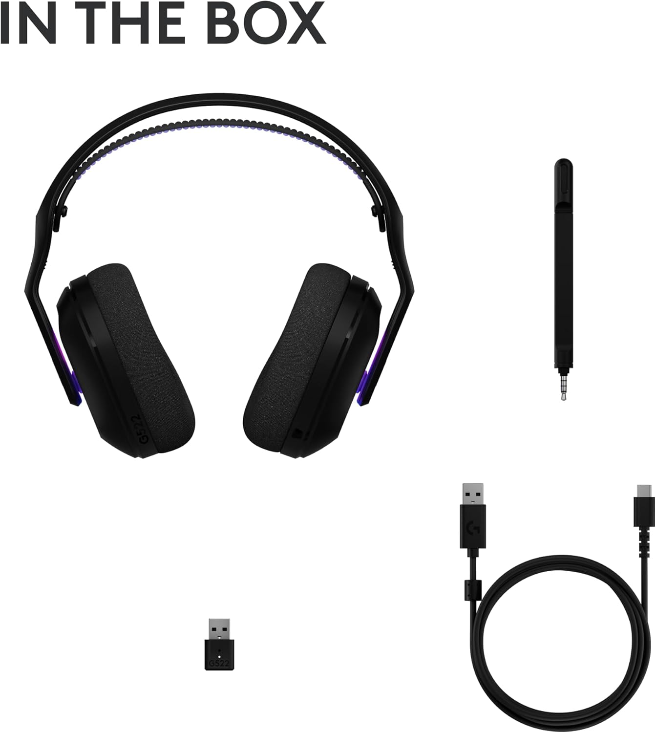 Logitech G522 Lightspeed Wireless Gaming Headset (Black) - Image 4