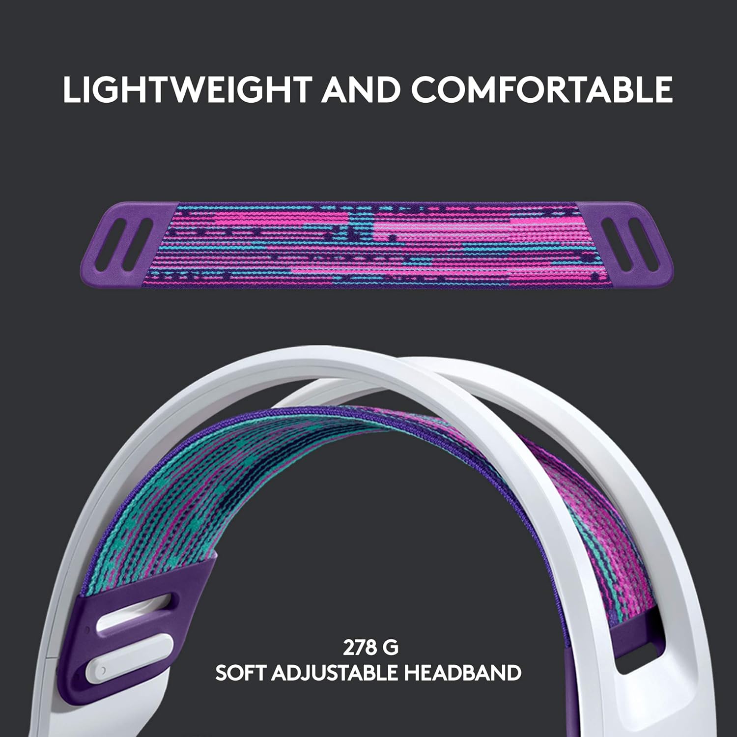 Logitech G733 Lightspeed Wireless RGB Gaming Headset (White) - Image 2