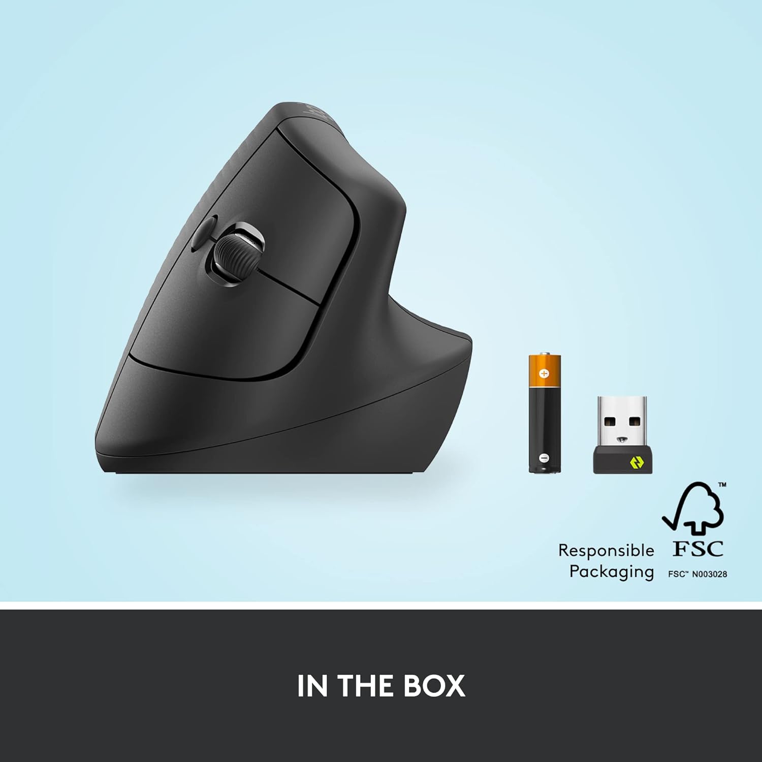 Logitech Lift Ergonomic Mouse (Graphite, 910-006479) - Image 4