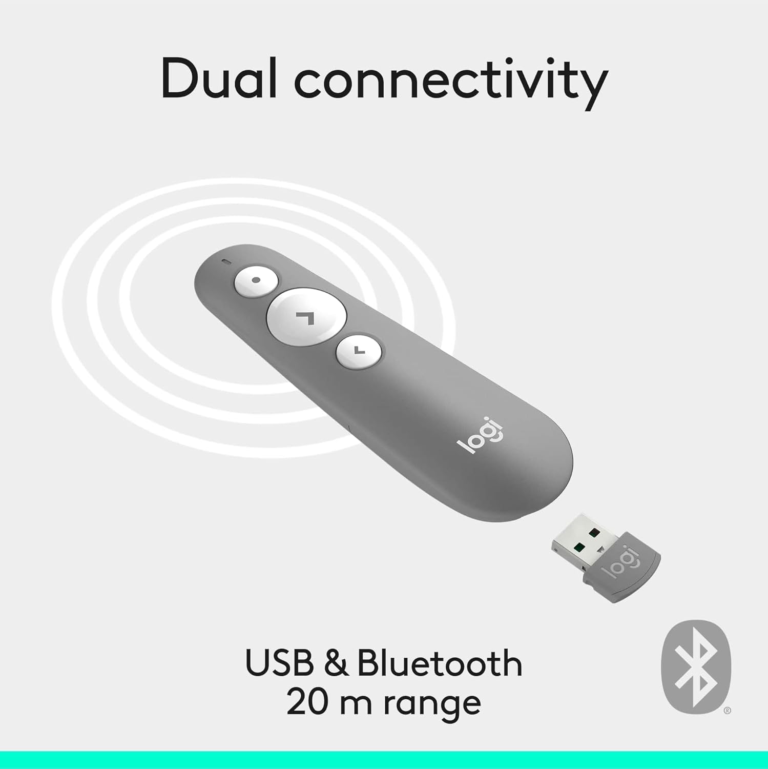 Logitech R500S Wireless Laser Presentation Remote (Grey) - Image 2