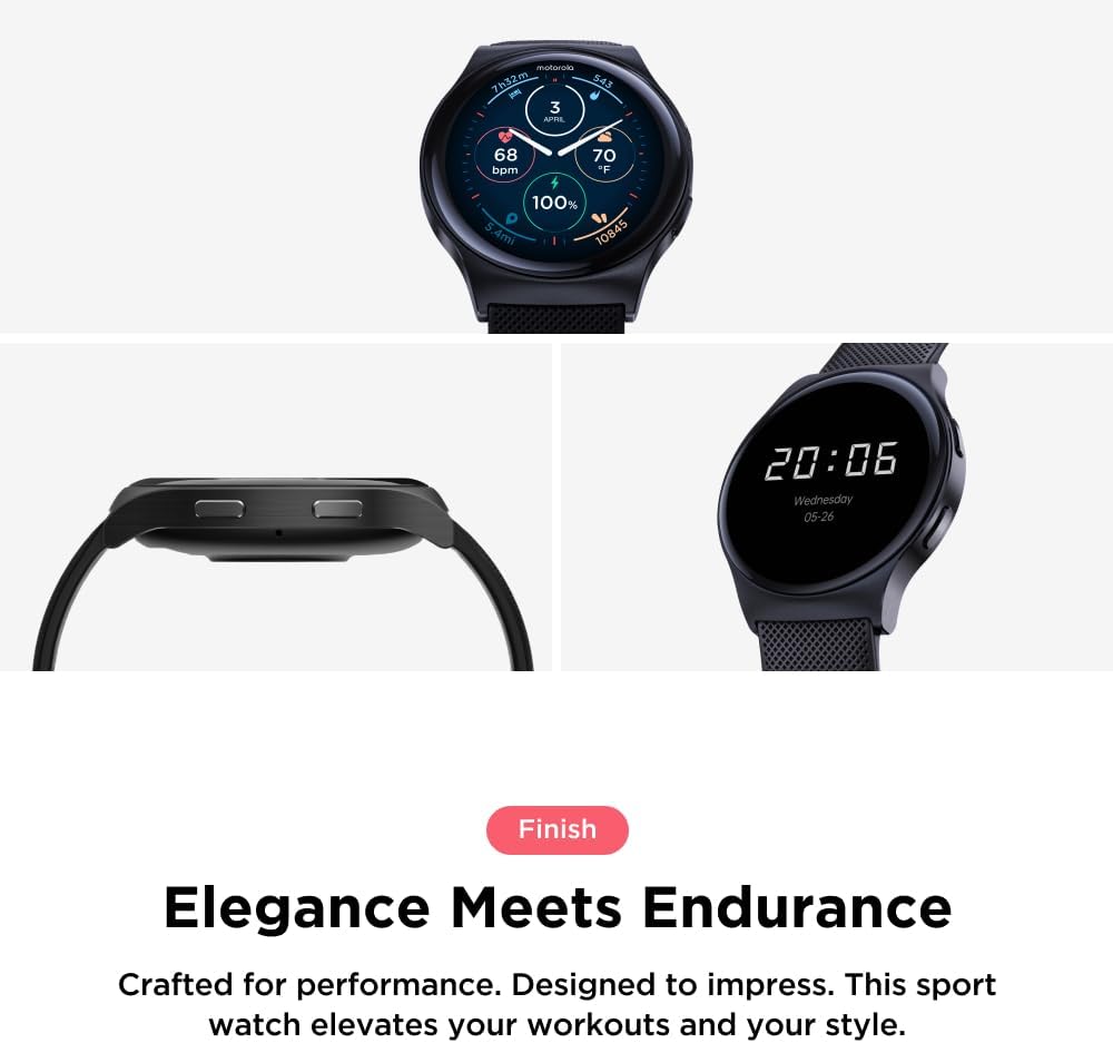 Motorola Watch 120 (Black) - Image 4