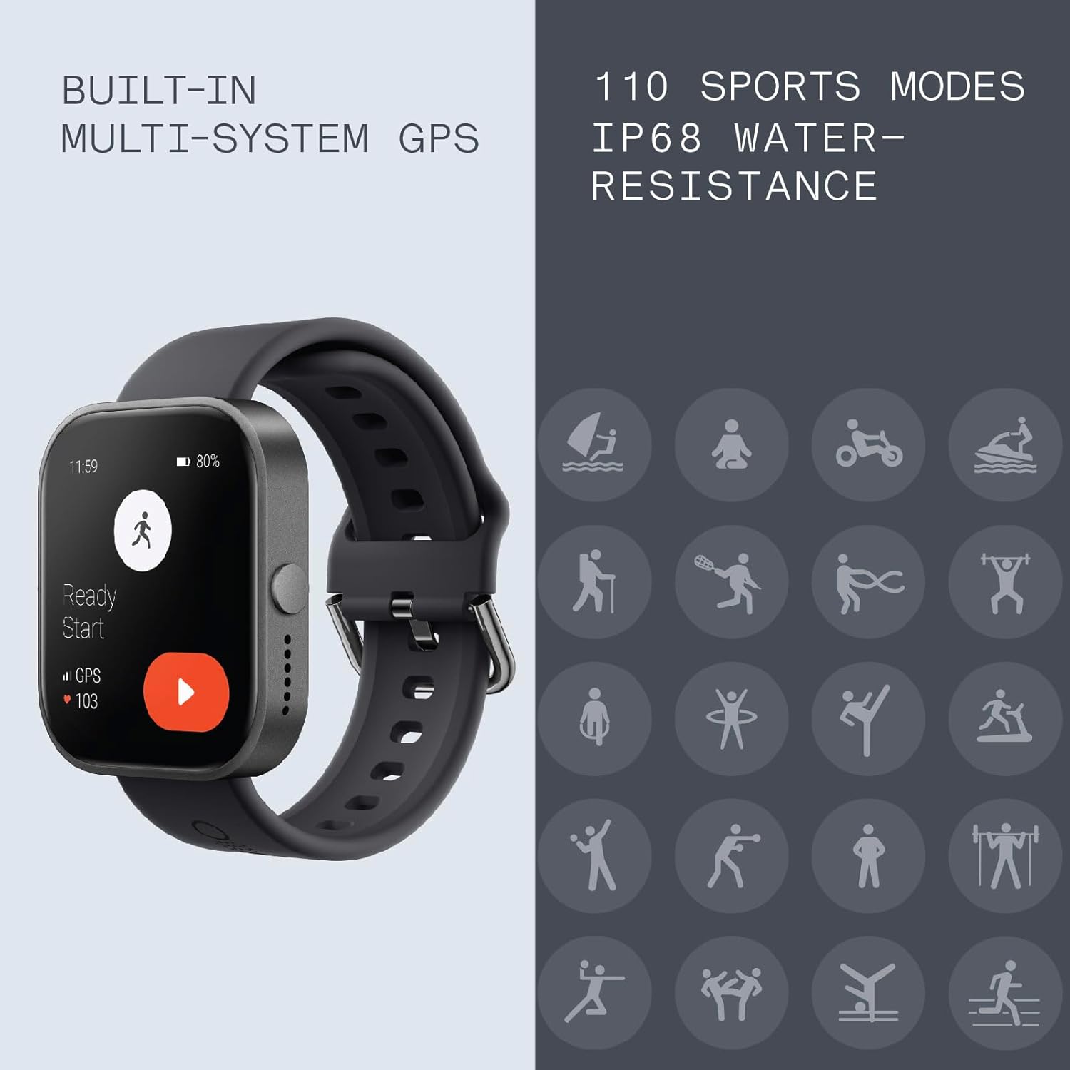 Nothing CMF by Nothing Watch Pro (Dark Grey with Black Strap) - Image 3
