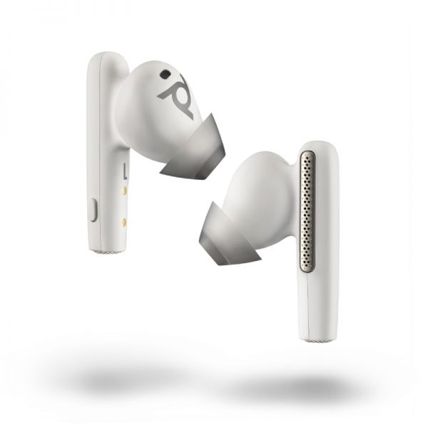 Poly Voyager Free 60 UC Earbuds with Basic Charge Case (White Sand, BT700C) - Image 2