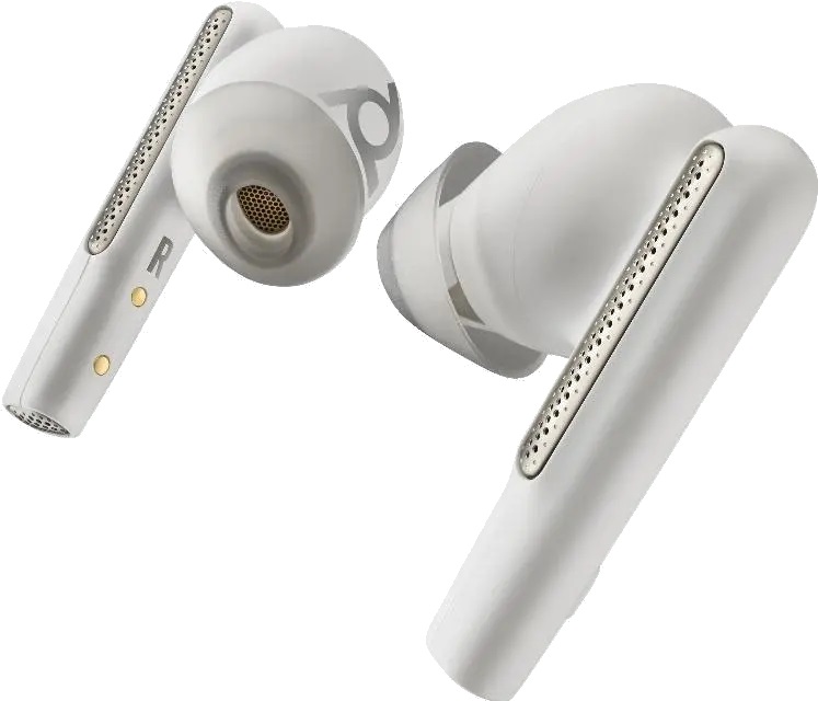Poly Voyager Free 60 UC Wireless Earbuds (USB-A, White Sand) - Image 4