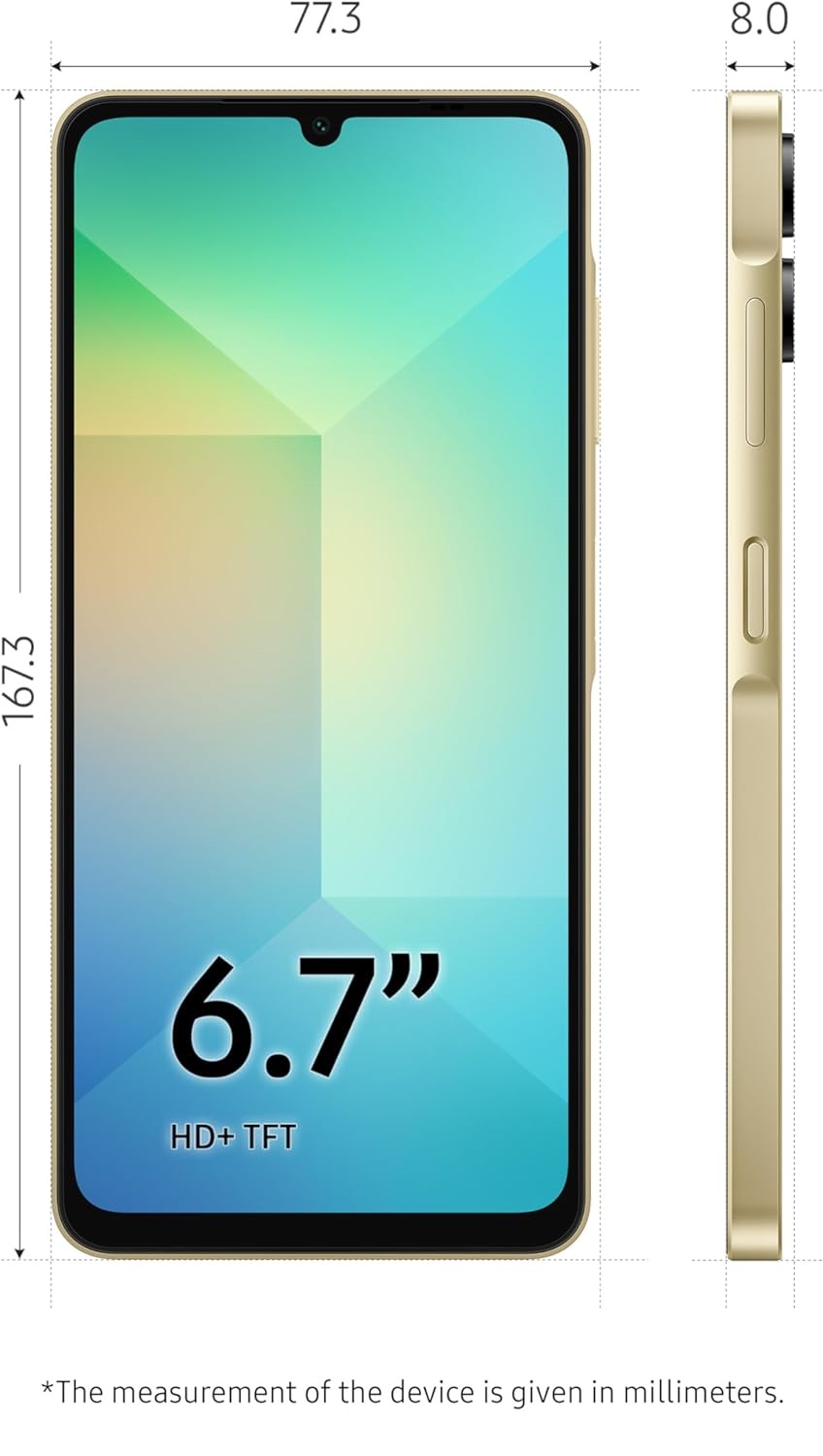 Samsung Galaxy A06 A065F Dual SIM 64GB 4GB (Gold) - Image 2