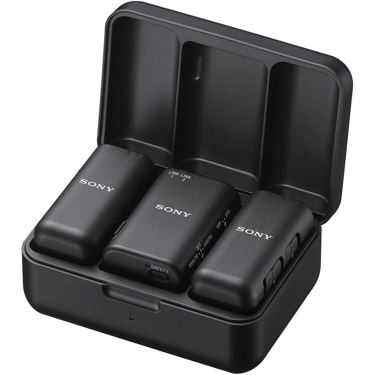 Sony ECM-W3 2-Person Wireless Microphone System with Multi Interface Shoe (2 Transmitters)