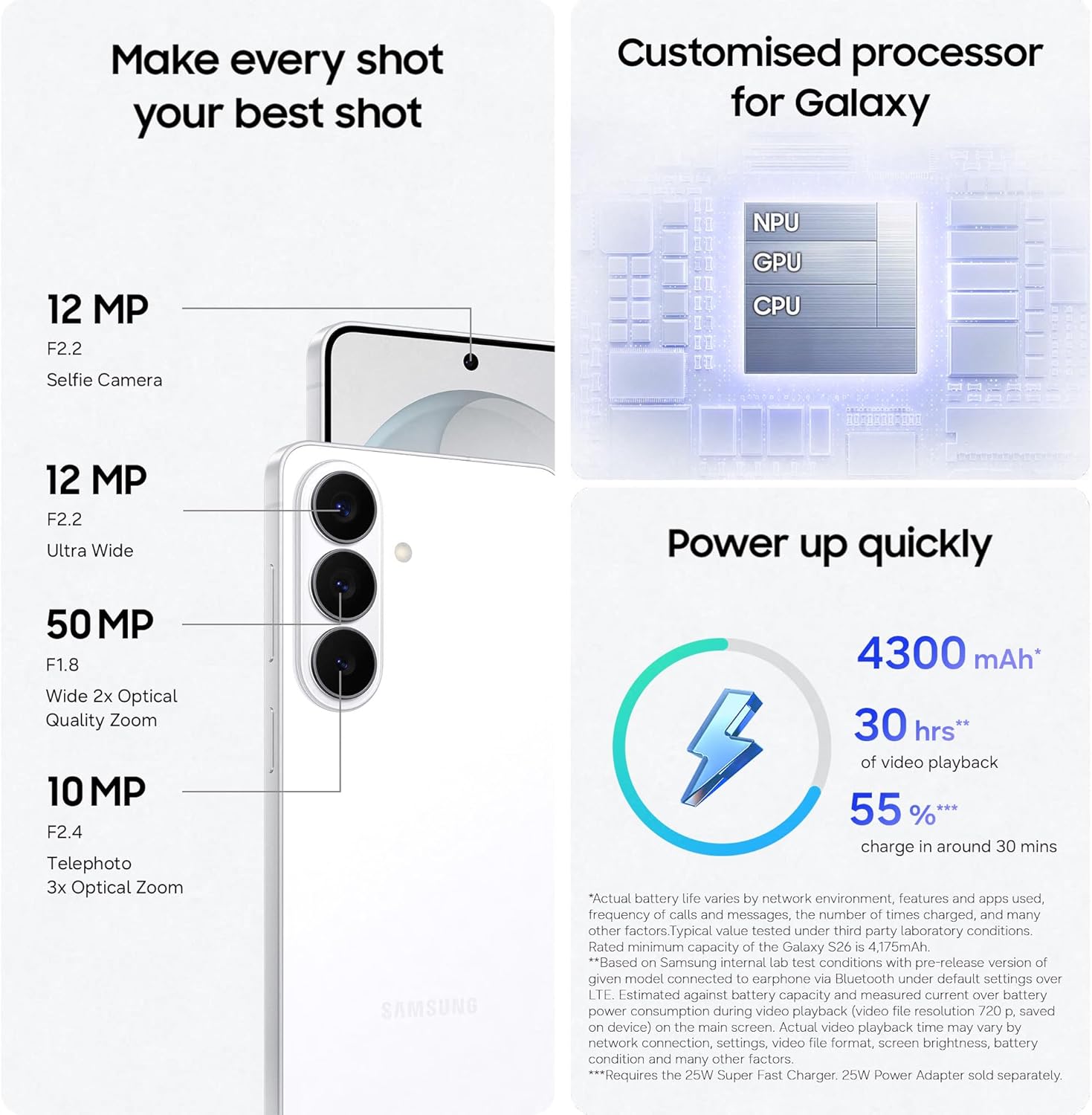 Samsung Galaxy S26+ 5G S9470 DS 256GB 12GB (White) - Image 2