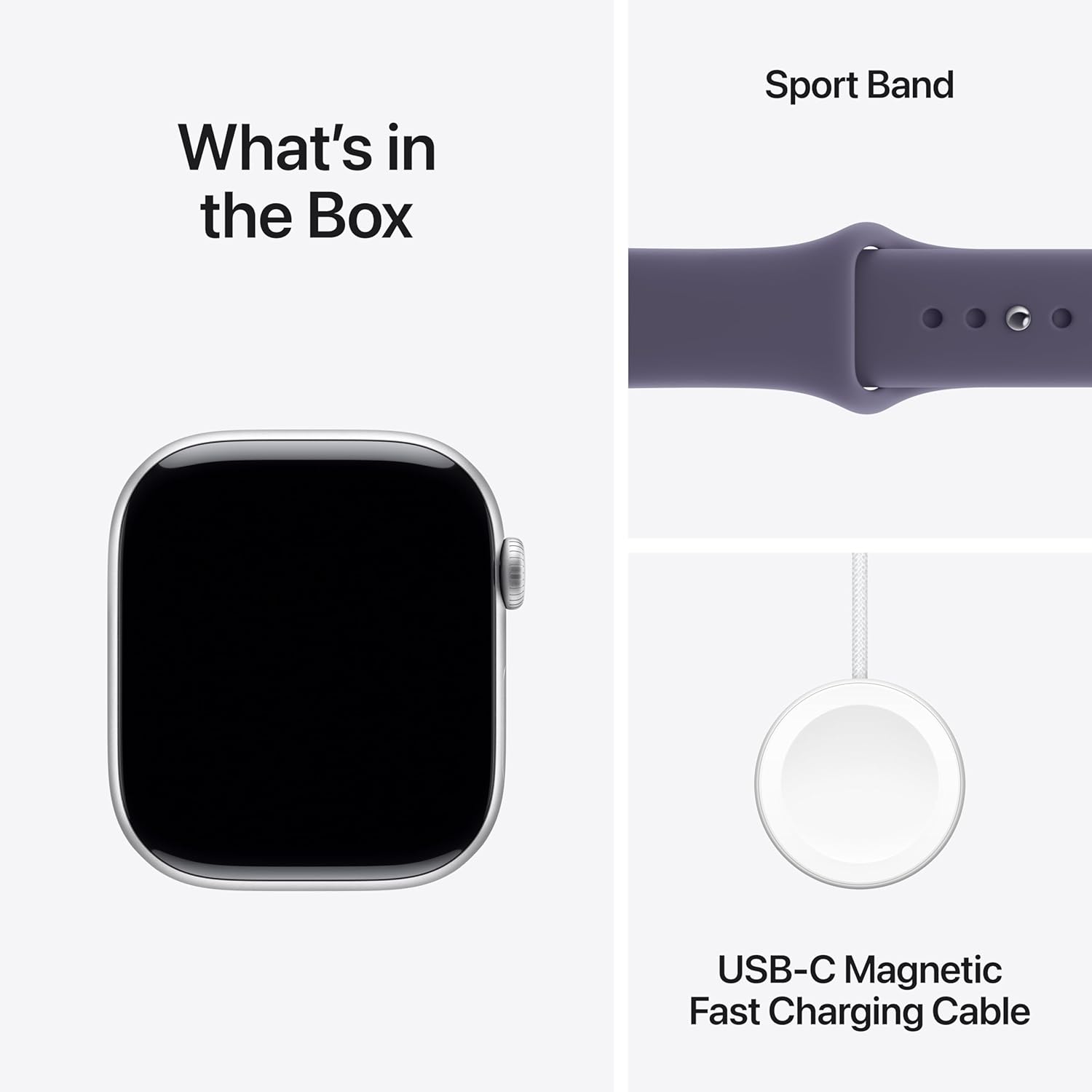 Apple Watch Series 11 42mm (GPS) (MEU74, Silver Aluminium Purple Fog Sport Band - M/L) - Image 4