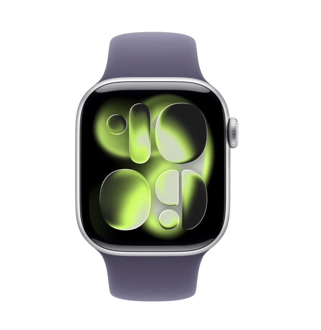 Apple Watch Series 11 42mm (GPS+Cellular) Silver Aluminium with Purple Fog Sport Band (MF8J4, M/L)