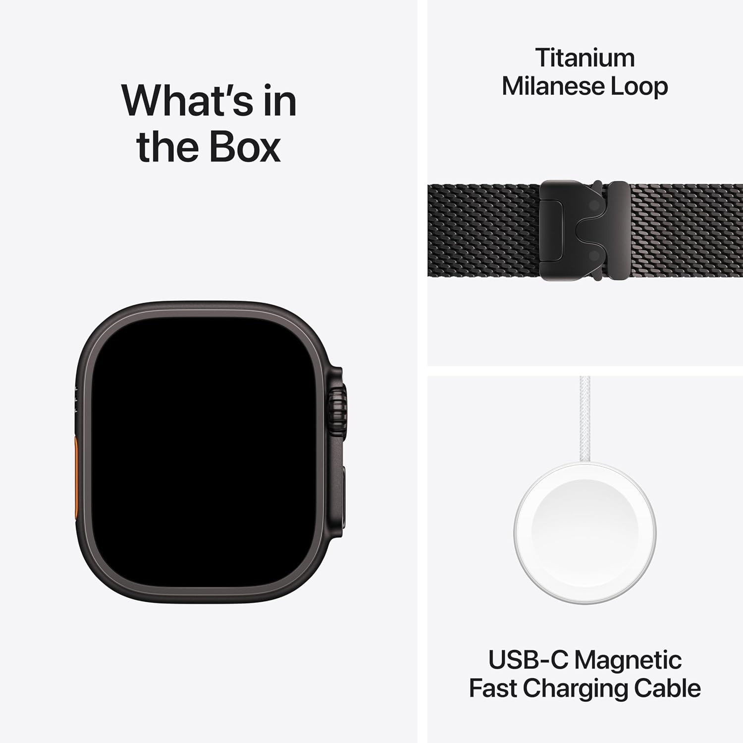 Apple Watch Ultra 2 49mm(GPS+Cellular) (MX5U3, Black Titanium Case with Black Titanium Milanese Loop - M) - Image 4