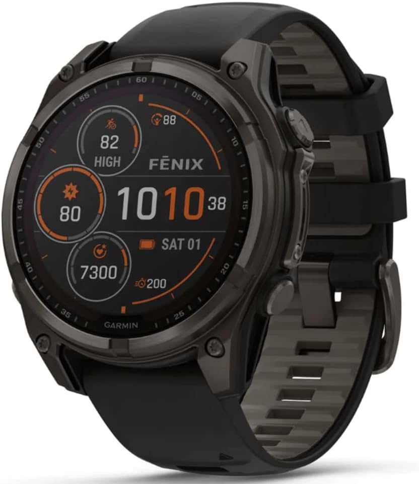 Garmin Fenix 8 AMOLED 47mm (Sapphire, Solar Carbon Gray DLC Titanium with Black Band) - Image 2