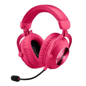 Logitech PRO X 2 Wireless Lightspeed Gaming Headset (Magenta, 981-001276)
