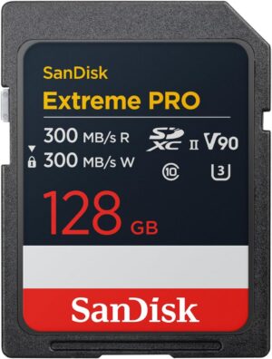 SanDisk 128GB Extreme PRO UHS-II (300mbs) SDXC Memory Card