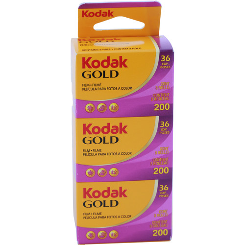Kodak Gold 200 Color Negative Film (35mm, 36 Exposures, 3-Pack) (1880806)
