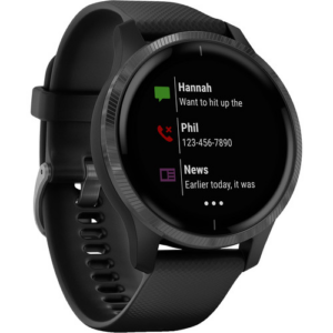 Garmin Venu GPS Smartwatch (Black Case/Slate Hardware, 010-02173-14, EU)