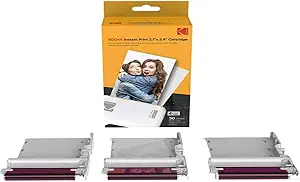Kodak 4PASS Instant Print 2.1x3.4" All-in-One Film Cartridge, 30 Sheets, for Kodak Mini 2 Retro/Era & Mini Shot 2 Retro/Era (ICRG-230)
