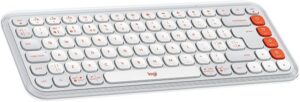 Logitech Pop Keys Wireless Keyboard (White, 920-013088)