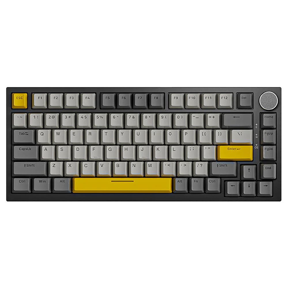 Ajazz AK820 Moon Switch Mechanical Keyboard (Gray/White/Yellow)