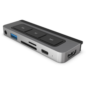 Hyper HyperDrive 6-in-1 Media USB-C Hub for iPad Pro/Air (HD449/HD-HD449, Space Gray)