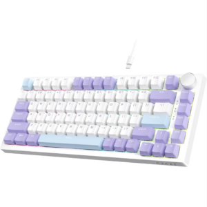 Ajazz AK820 Sea Salt Switch Mechanical Keyboard (Purple/White)