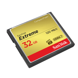 SanDisk Extreme CompactFlash Memory Card (Read 120MB/s, Write 85MB/s, 32GB) (SDCFXSB-032G-G46)