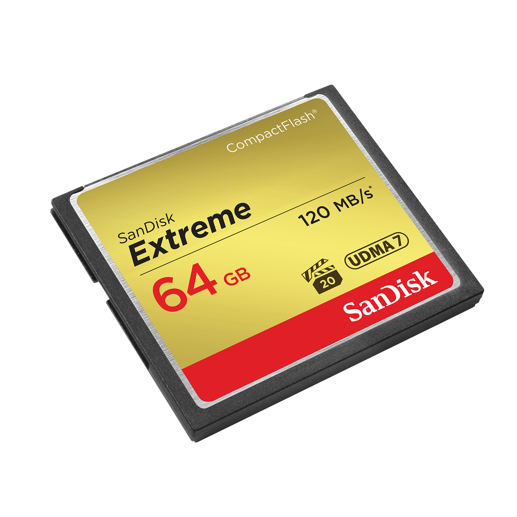 SanDisk Extreme CompactFlash Memory Card (Read 120MB/s, Write 85MB/s, 64GB) (SDCFXSB-064G-G46)