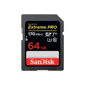Sandisk Extreme Pro SD UHS-I Card (64GB, SDSDXXU-064G-GUCIN)